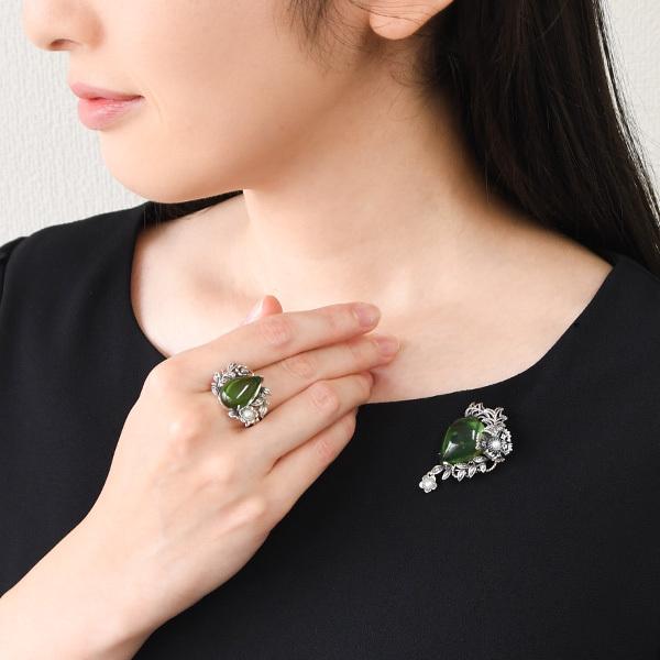碌山 ウィリアムモリス コンプトン ドロップ 琥珀 リング ウイリアム