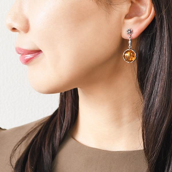シェリー バルティックアンバー リトアニア産 天然 希少 Kgf14 ピアス ピアス（片耳用）｜シルバー｜ウィメンズ｜DIESEL JEWELLERY DX1628040 ピアス