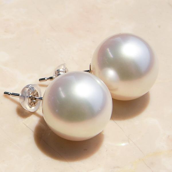 12mm 白蝶真珠 ピアス イヤリング 鑑別書付き K18 K14 SV925