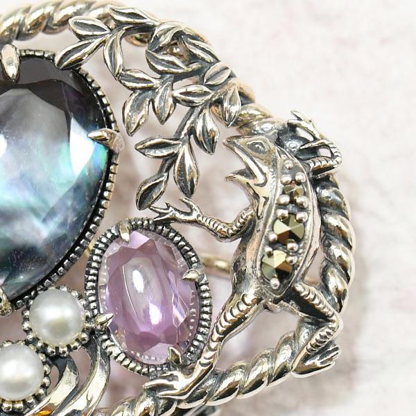 碌山 鳥獣戯画 宴会の準備 リング ラブラドライト 高山寺公式 RP