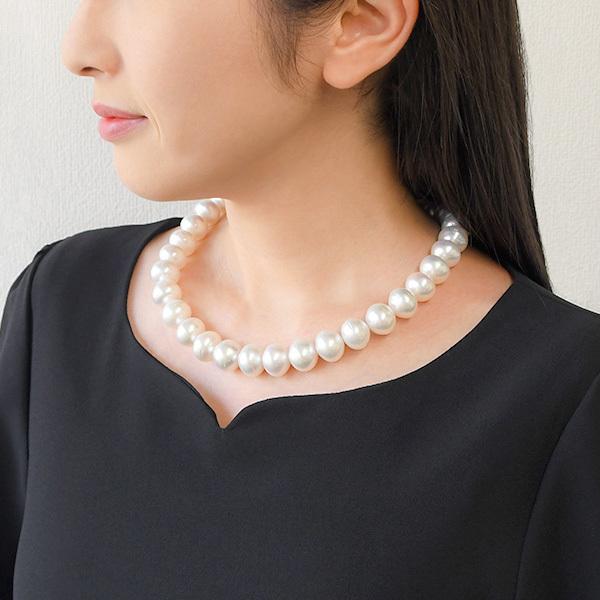 白蝶真珠ネックレスパールネックレス鑑別付き
