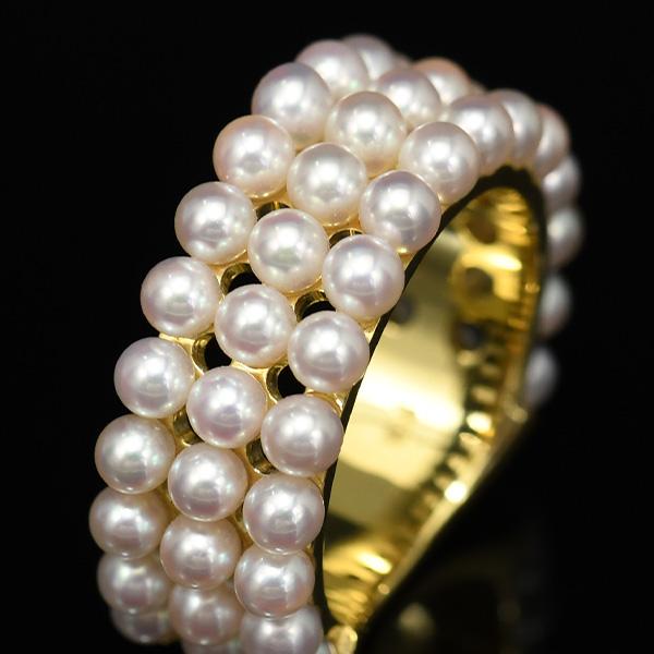 ベビーパール K18YG リング 12号 希少な上質のアコヤベビーを
