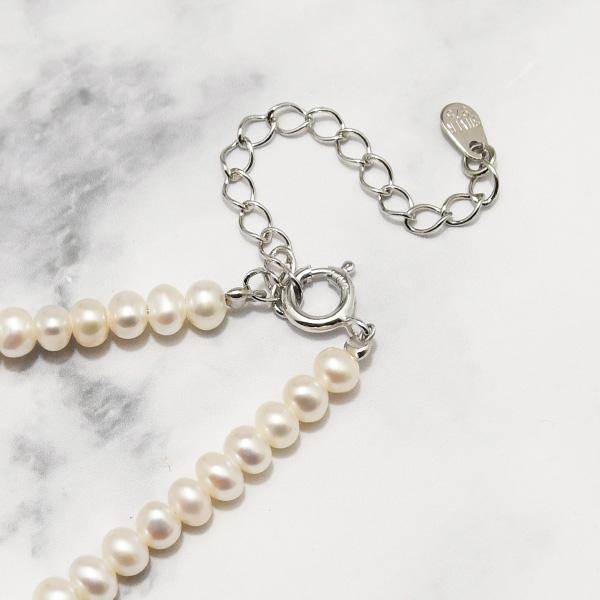 8mm ホワイト 淡水真珠 グラデーション ネックレス 可憐なパール