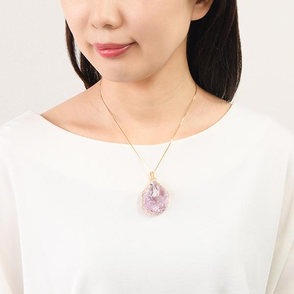 大粒 ラフカット レインボー アメジスト ペンダントトップ 32gアップ  