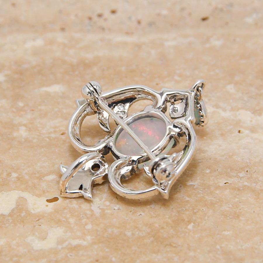 ルコリエ限定 碌山 エチオピアン オパール ブローチ ペンダント