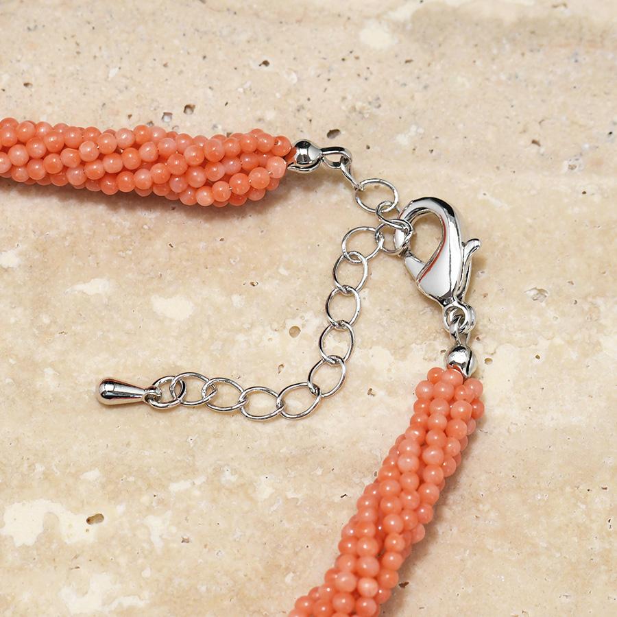 ピンク 深海珊瑚 7連 ロングネックレス : 10003110 : ルコリエYahoo!店  