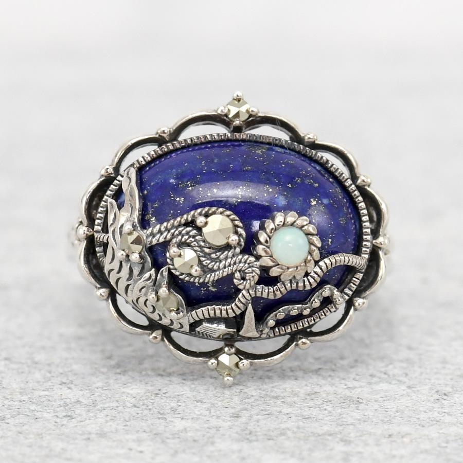 碌山 ラピスラズリ ゴッホ 星月夜 リング RP 403R0282-TY