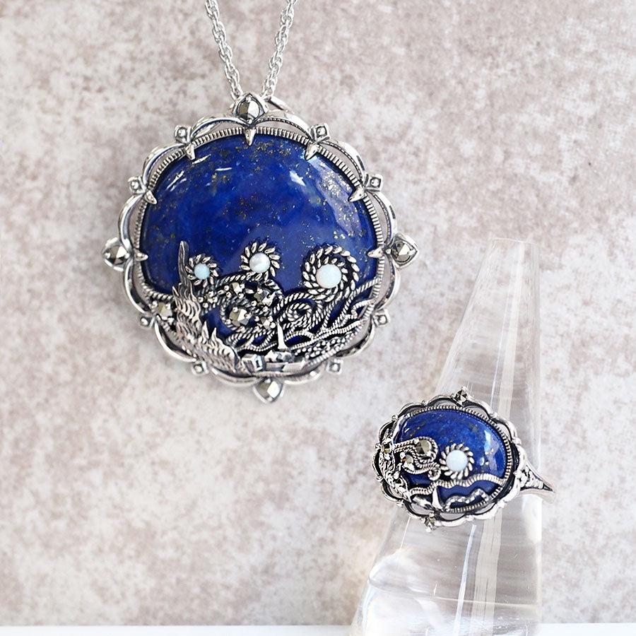 碌山 ラピスラズリ ゴッホ 星月夜 リング RP 403R0282-TY : ルコリエ