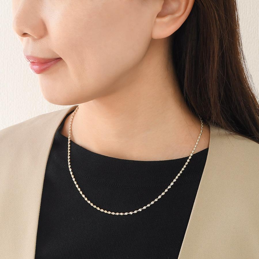 イタリ―製 ゴ―ルドネックレス スクリューチェーン イタリア製 シルバー スクリュー チェーン ゴールド＆シルバーカラー