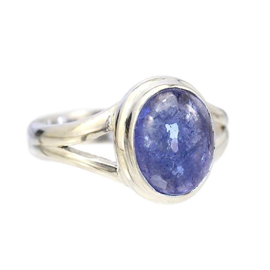 大粒 タンザナイト カボション リング 艶めく群青色 KB15 : ルコリエ