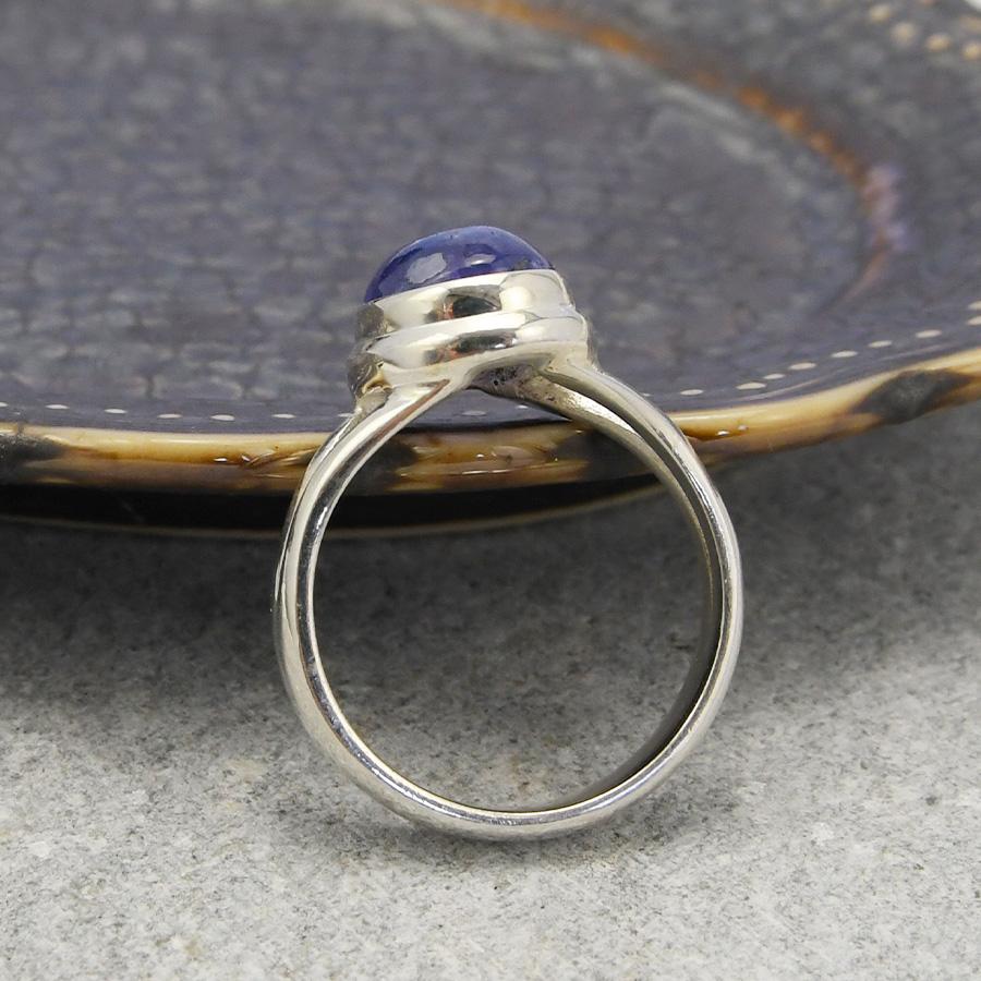 大粒 タンザナイト カボション リング 艶めく群青色 KB15 : ルコリエ