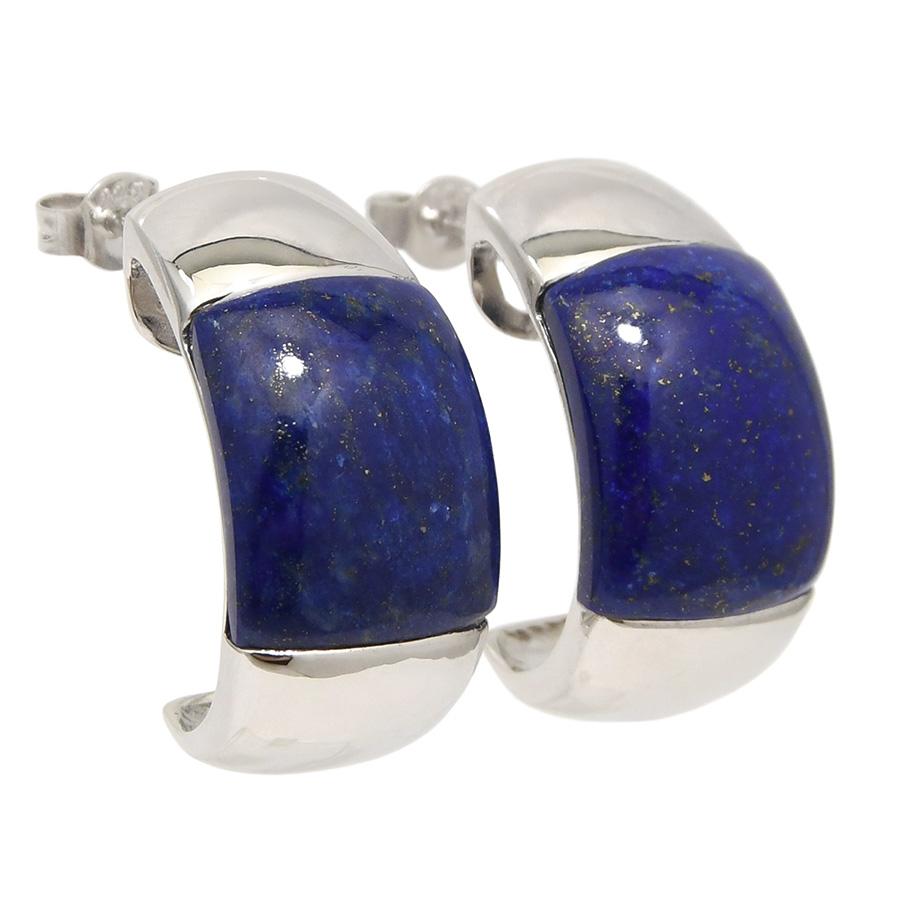 ラピスラズリ ピアス 深い青が印象的な大ぶりピアス！ KA58 ES00792.LZ