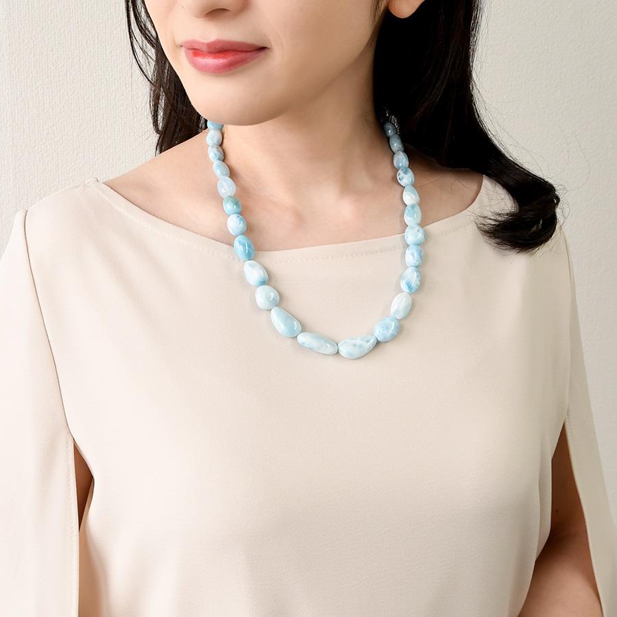 ラリマー ネックレス 海を想わせる美しきブルー KB12 : ルコリエYahoo 