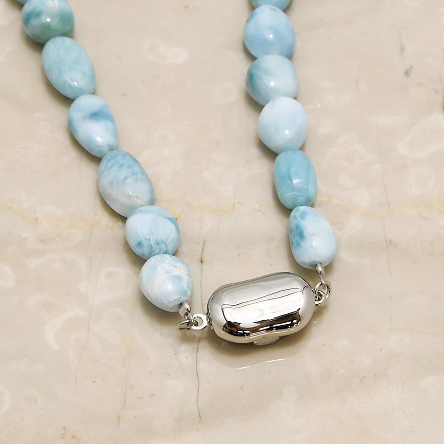 高品質ラリマー ネックレス ラリマー ネックレス 海を想わせる美しきブルー KB12 : ルコリエYahoo