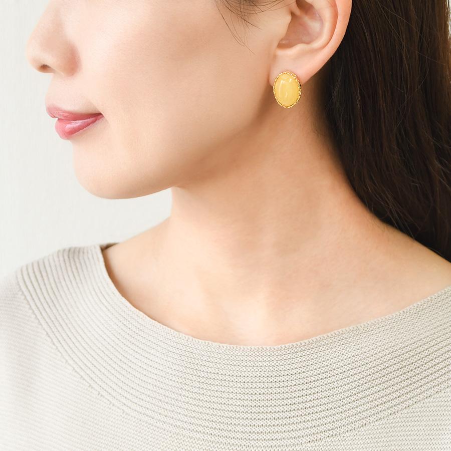 ロイヤルアンバー ピアス バタースコッチ 琥珀 KB18 : ルコリエYahoo