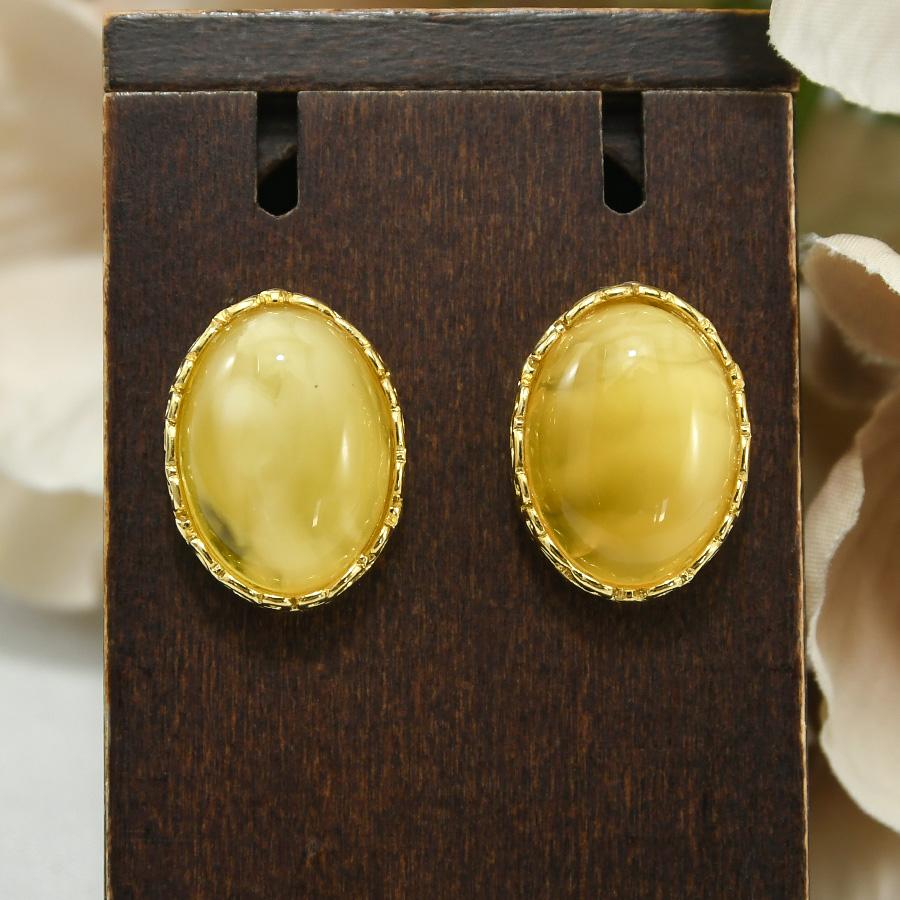 ロイヤルアンバー ピアス バタースコッチ 琥珀 KB18 : ルコリエYahoo