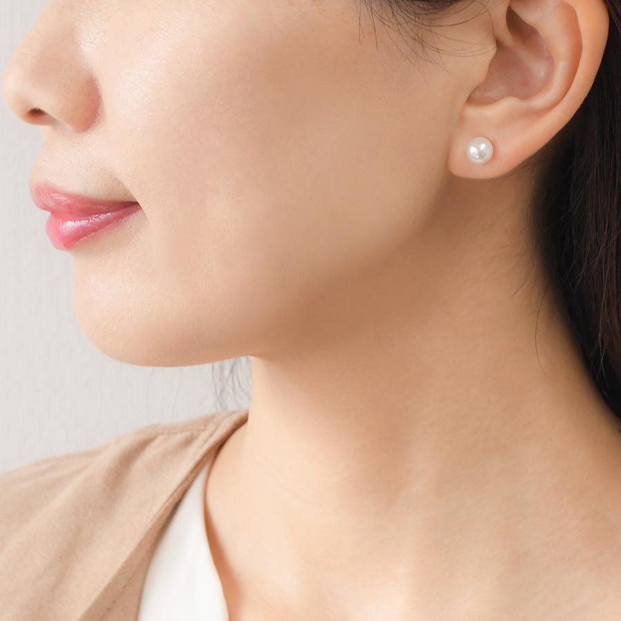 7-7.5mm アコヤ真珠 K14WG K18YG ピアス カジュアルにも使える万能
