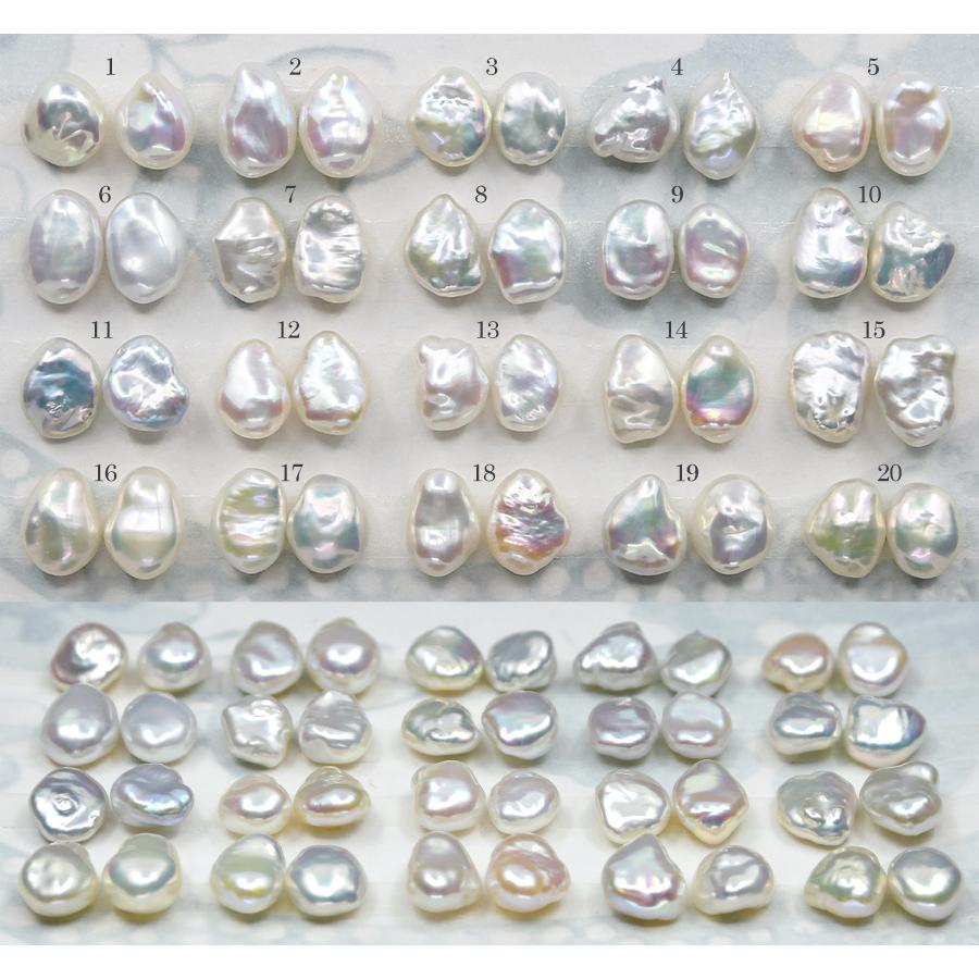 メタリック バロック ケシタイプ 淡水真珠 ピアス イヤリング 上品