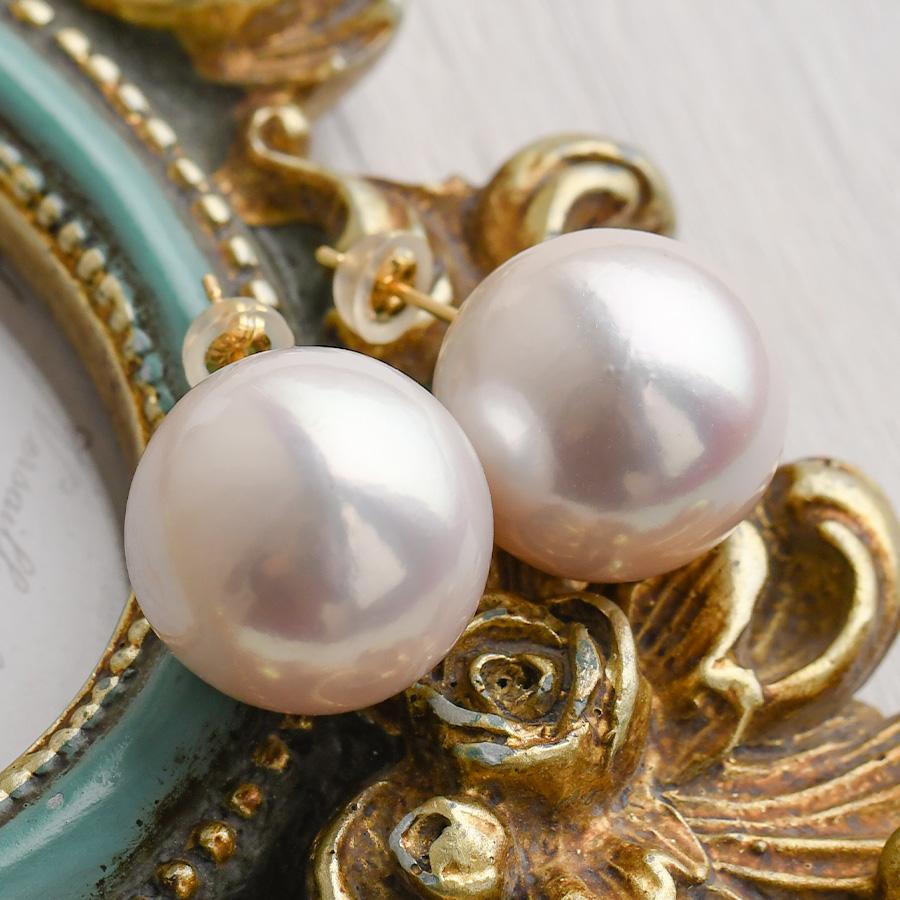 15.5mm 淡水真珠 ピアス/イヤリング 希少な超超特大！ ゴージャスなて 