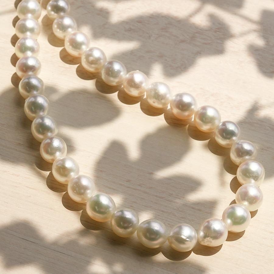 9-9.5mm 大珠 アコヤ真珠 ネックレス 鑑別書付 無調色 冠婚葬祭