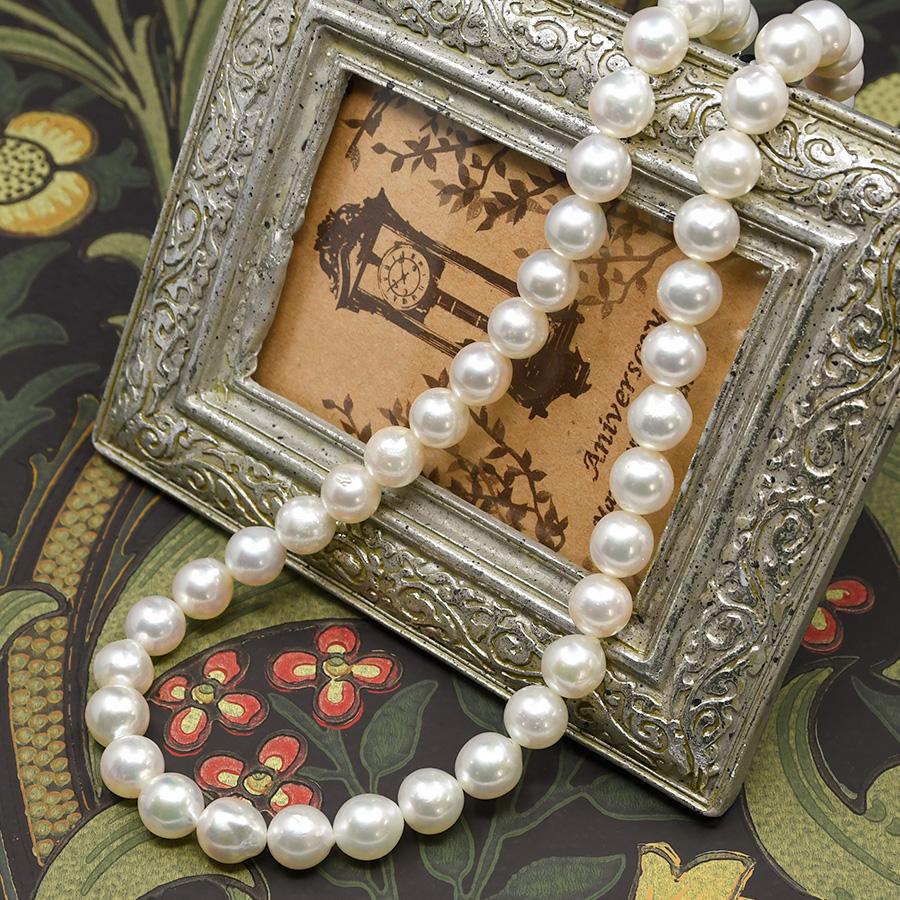 アコヤ本真珠ネックレス 大珠8.5-9.0mm国産あこや 訳あり 決算処分特価