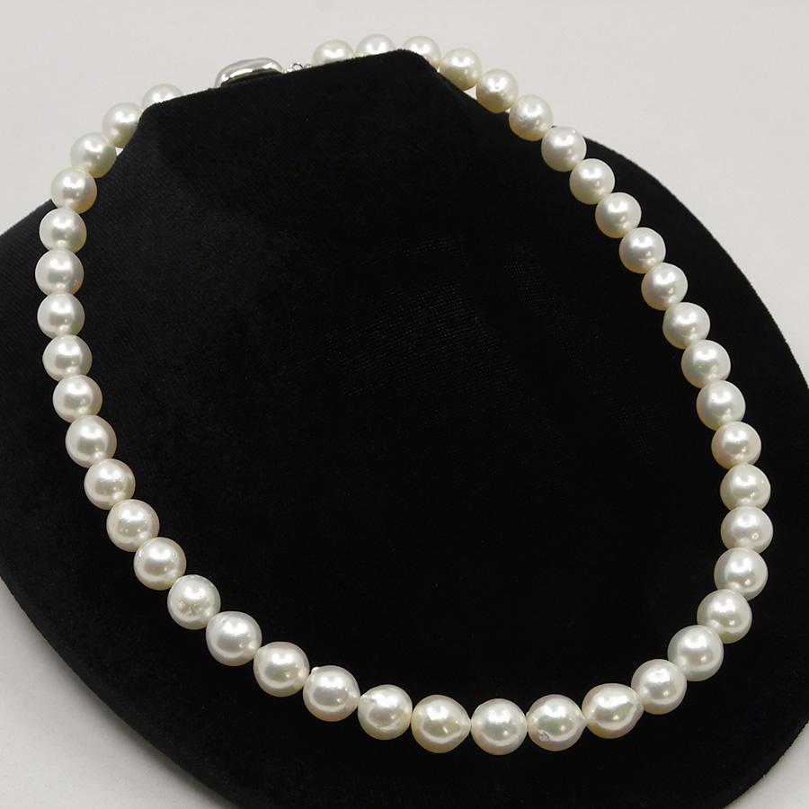9-9.5mm 大珠 アコヤ真珠 ネックレス 鑑別書付 無調色 冠婚葬祭