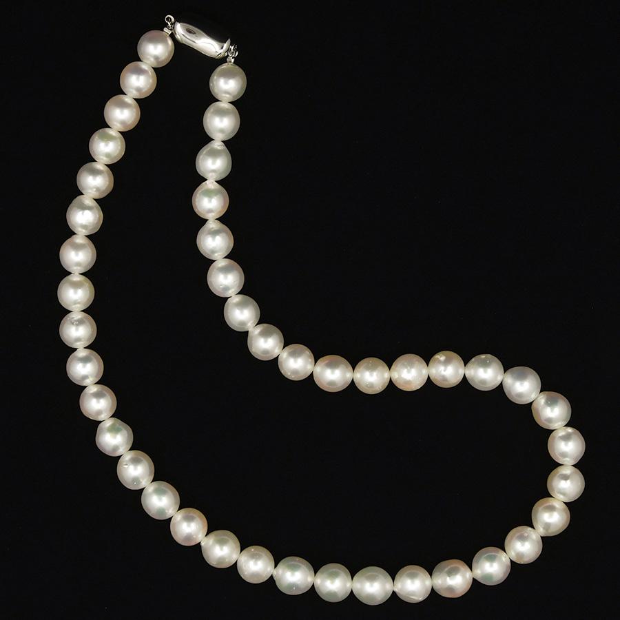 9-9.5mm 大珠 アコヤ真珠 ネックレス 鑑別書付 無調色 冠婚葬祭
