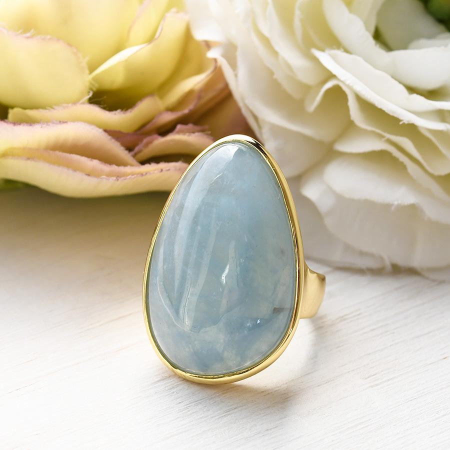 アクアマリン リング 存在感ある特大ルース！ KA02 SR00509【メール便 