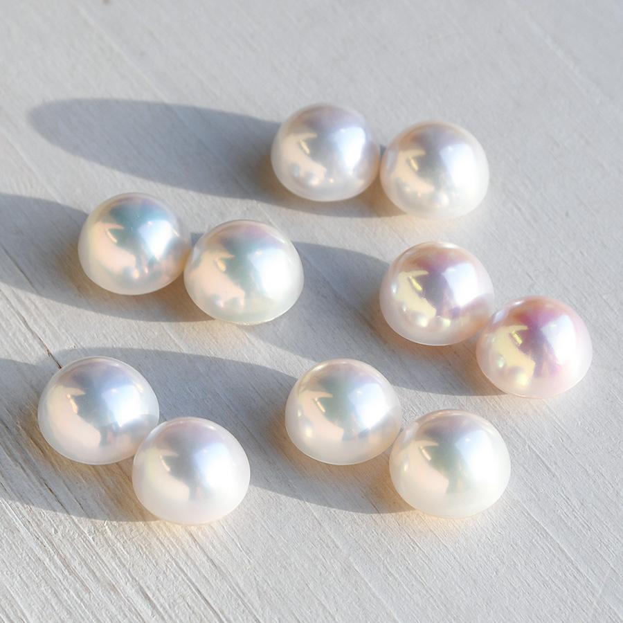 特級 10mm 淡水真珠 ピアス イヤリング マベ K14GF 最上等級 パール 