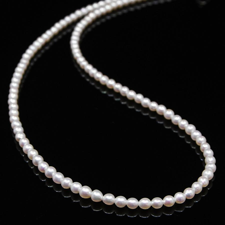 選り抜き ホワイト ベビーパール ネックレス 3-3.5mm 訳あり 淡水真珠