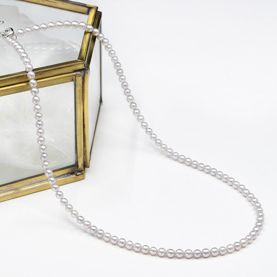 特級 グレー ベビーパール ネックレス 3.5-4mm 淡水真珠 : ルコリエ