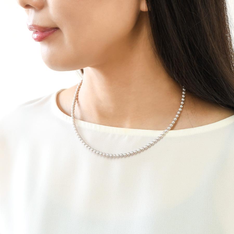 特級 グレー ベビーパール ネックレス 3.5-4mm 淡水真珠 : ルコリエ