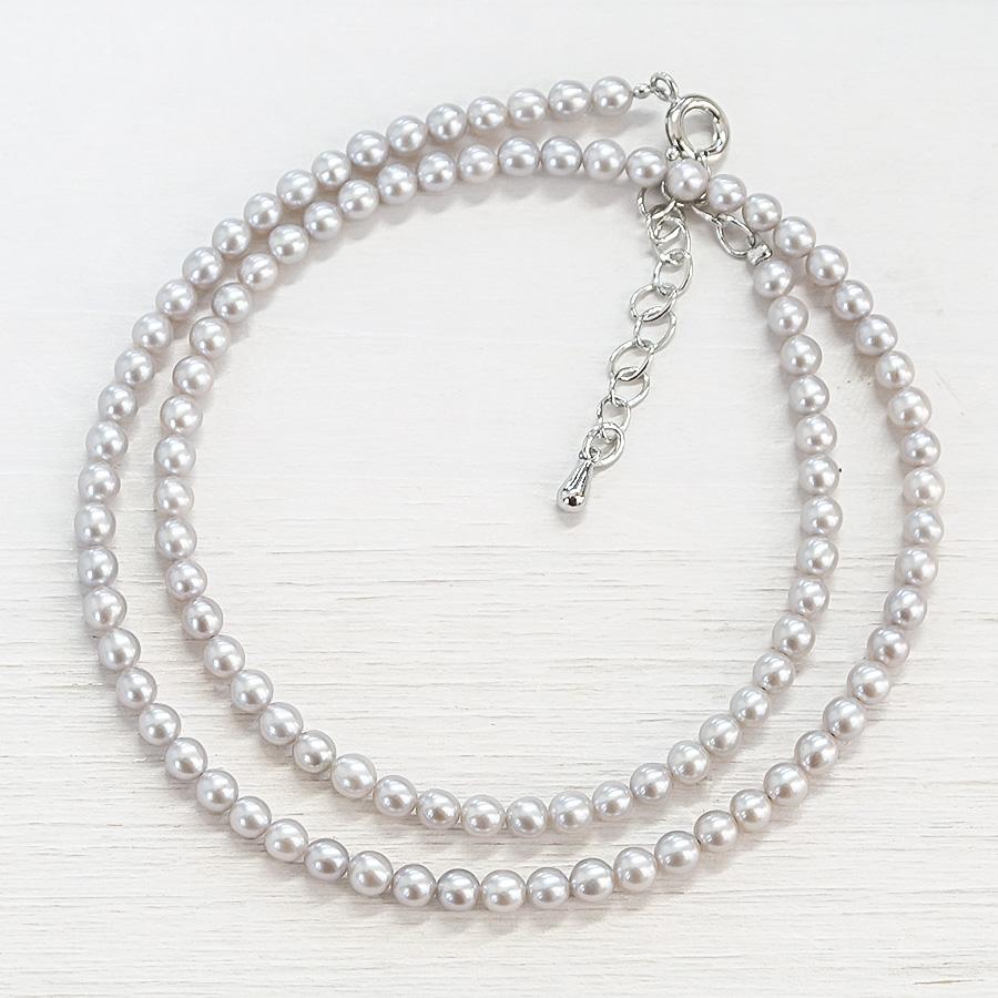 特級 グレー ベビーパール ネックレス 3.5-4mm 淡水真珠 : ルコリエ