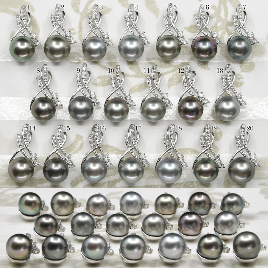 10mm 黒蝶真珠 ブラックスピネル コンビ ペンダント ネックレス トップ