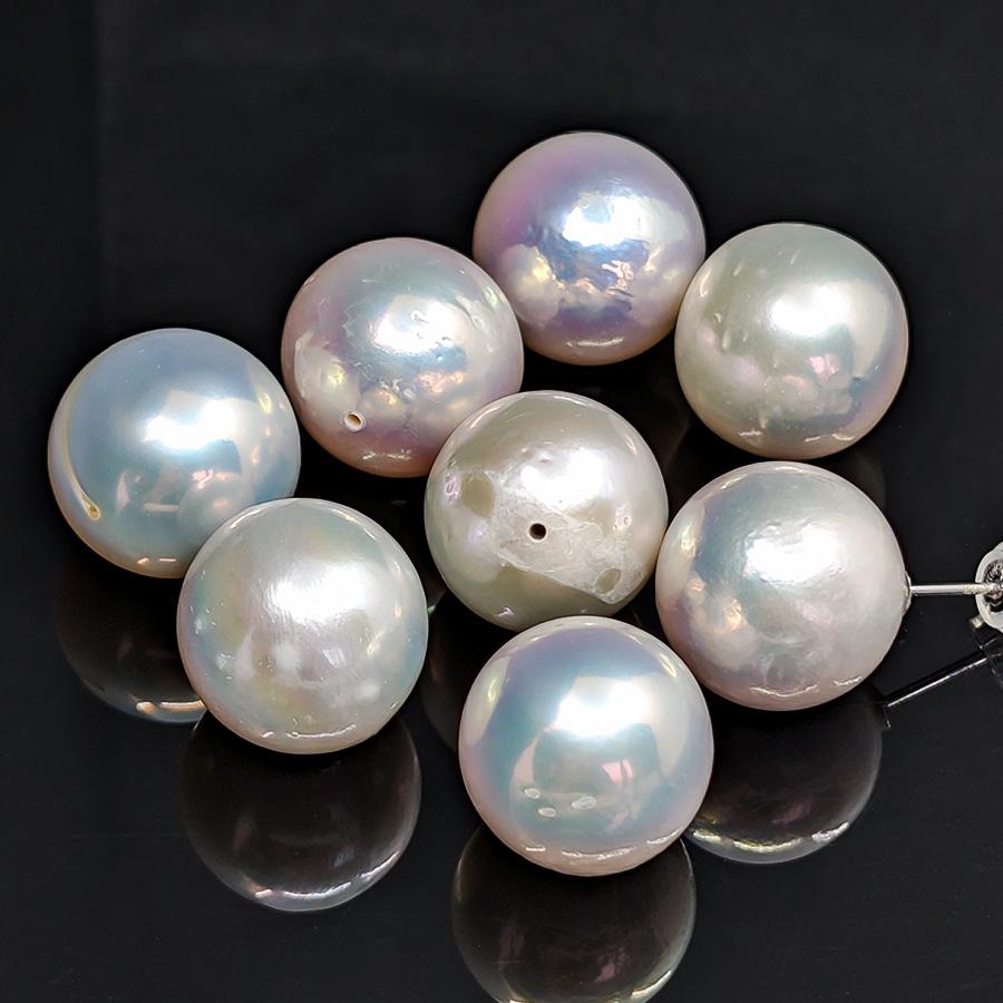 訳あり超特価 特大 14mm 淡水真珠 ピアス イヤリング 希少な超特大