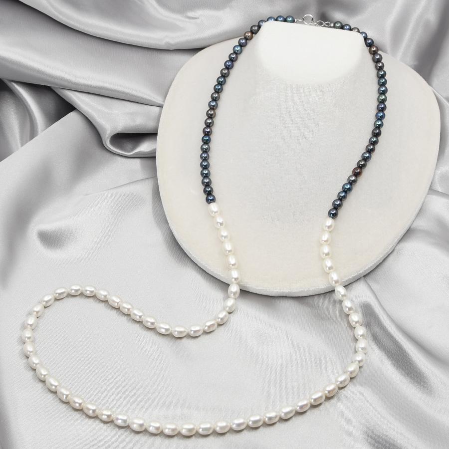 K14WG アコヤ真珠ベビーパール ロングネックレス K14WG アコヤ真珠ベビーパール、ロングロングネックレス アコヤ真珠