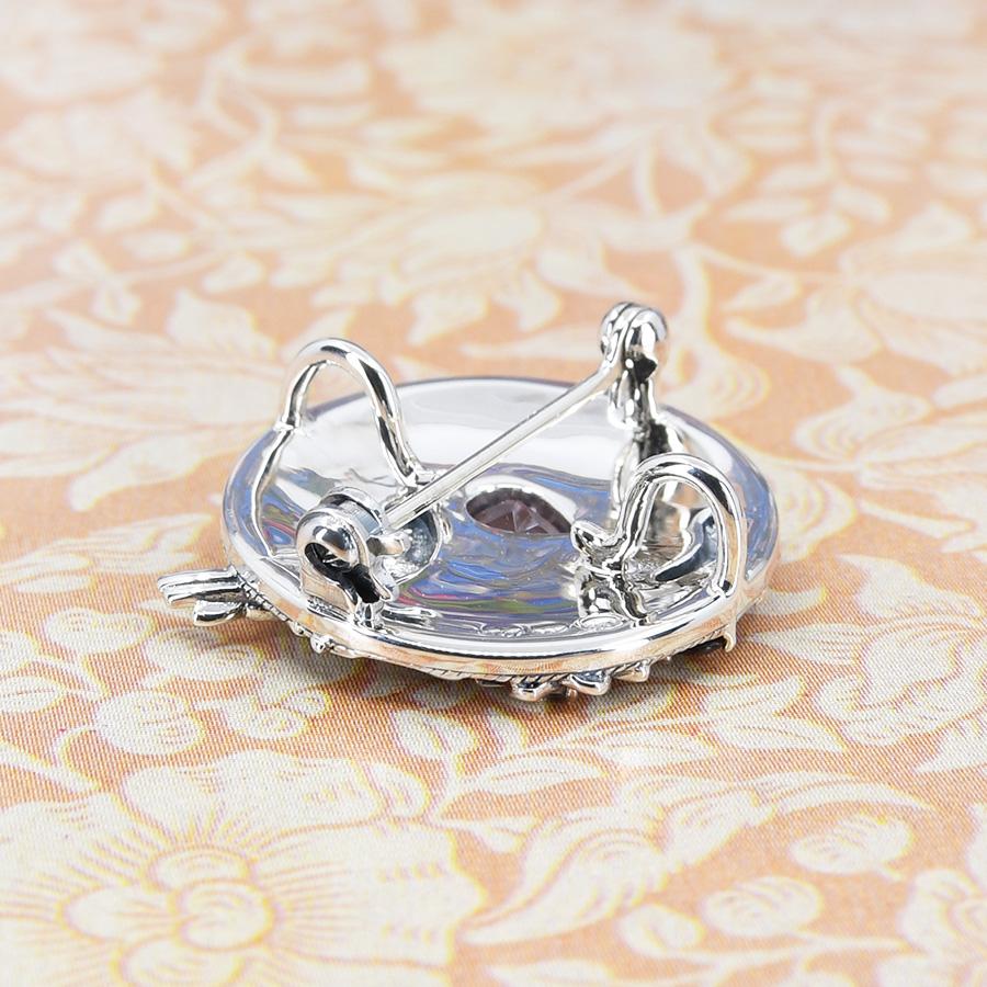 碌山 ウィリアムモリス いちご泥棒 ローズクォーツ ブローチペンダント　 国内唯一のウイリアム モリスの公式ジュエリー William Morris 405C0037-TY |  | 06