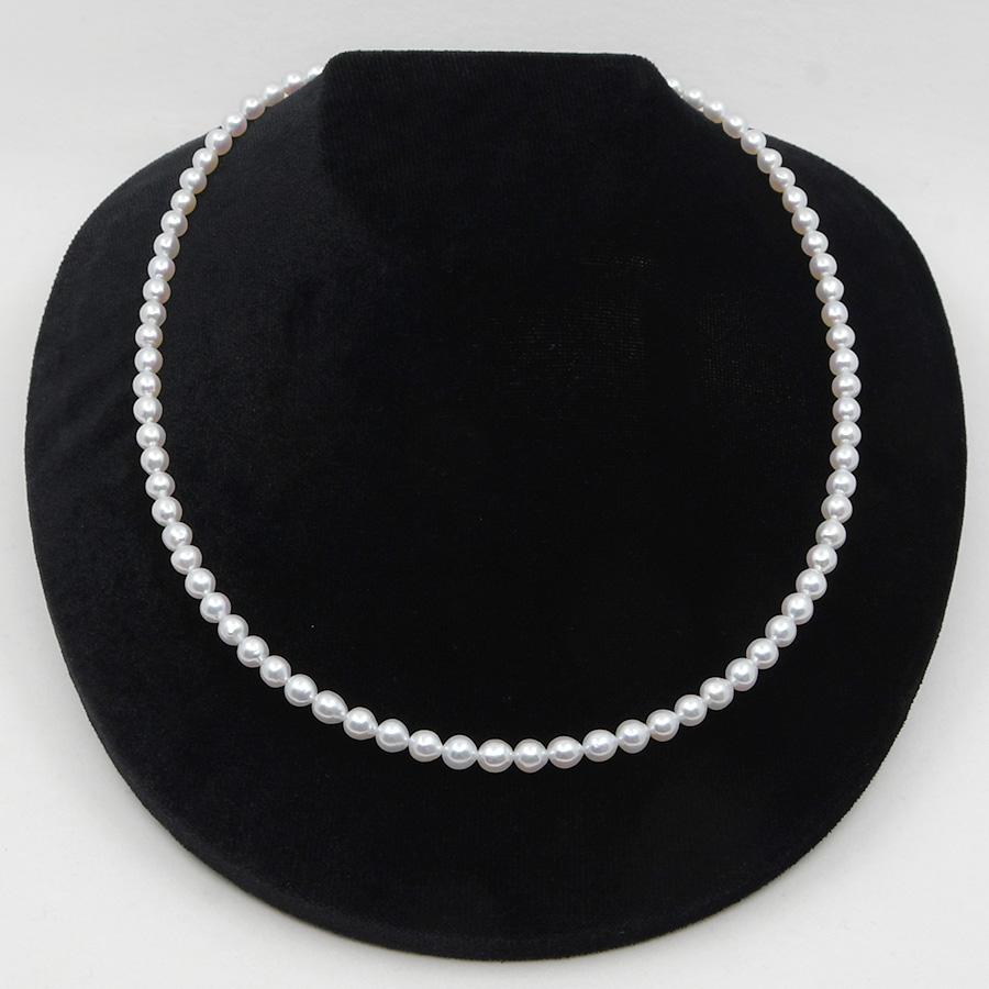 ホワイト ベビーパール ネックレス 4mm 有核 淡水真珠 特級てり NA11 |  | 04