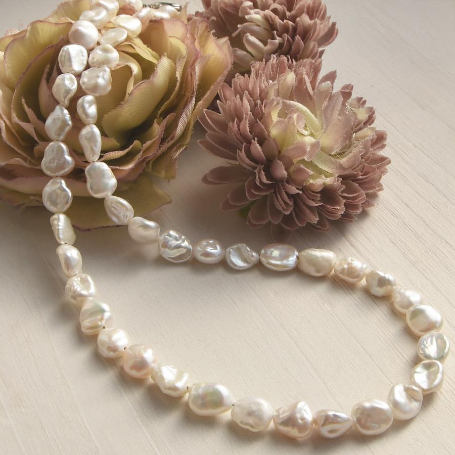 ケシ バロックパール ネックレス　普段使いに丁度いい 淡水真珠 ナチュラルなシェイプ NA37 |  | 02