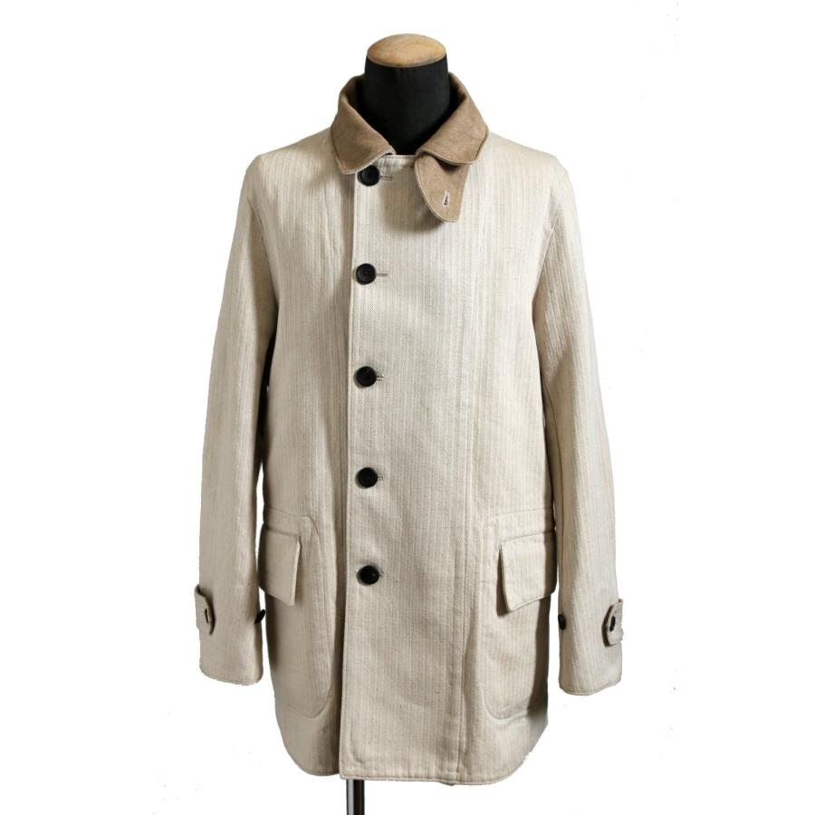 sus-sous 美品 motor cycle middle coat / C43L57 herringborn 