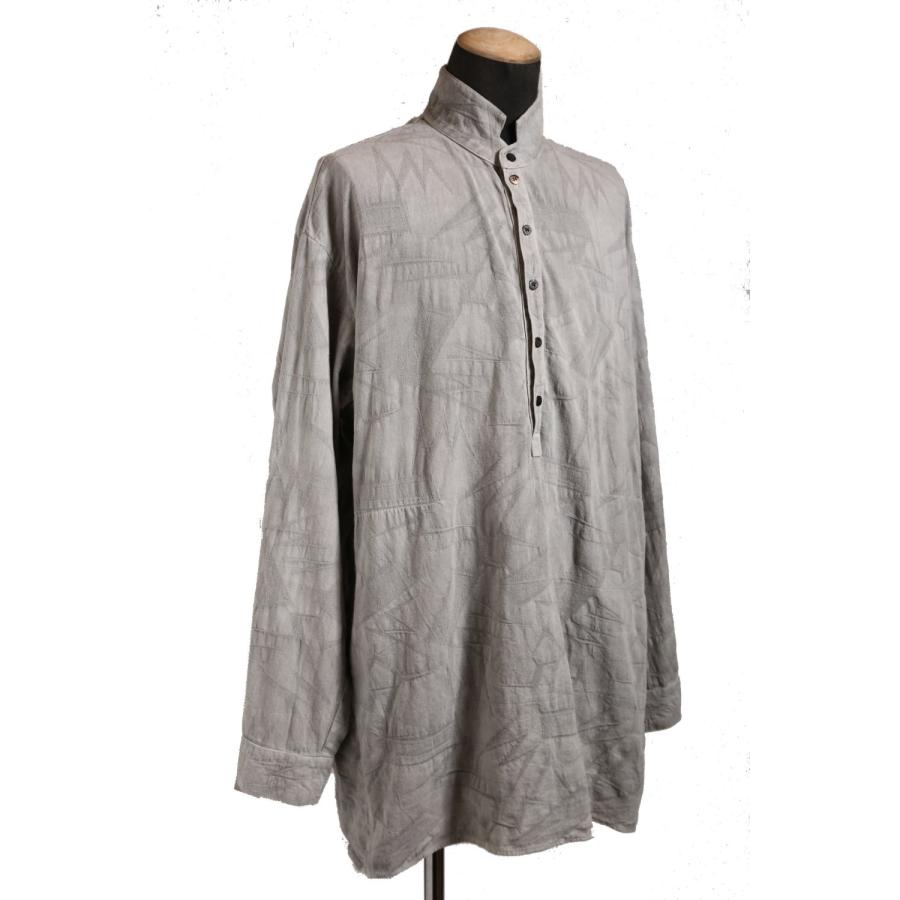 _vital / 22SS 美品 relax sized half button-fly shirt / size 2 (LIGHT GREY) A.F artefact シャツ｜leconstruction｜02