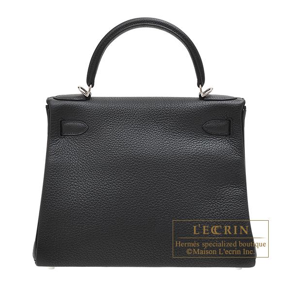 Kelly エルメス ケリー28/内縫い ブラック トゴ シルバー金具