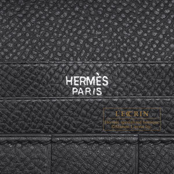HERMES（エルメス） ベアンスフレ ブラック ヴォーエプソン シルバー