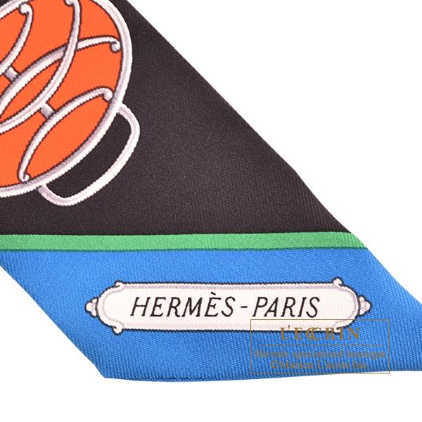 HERMES（エルメス） ツイリー リフト・プロフィール ブラック/コバルト