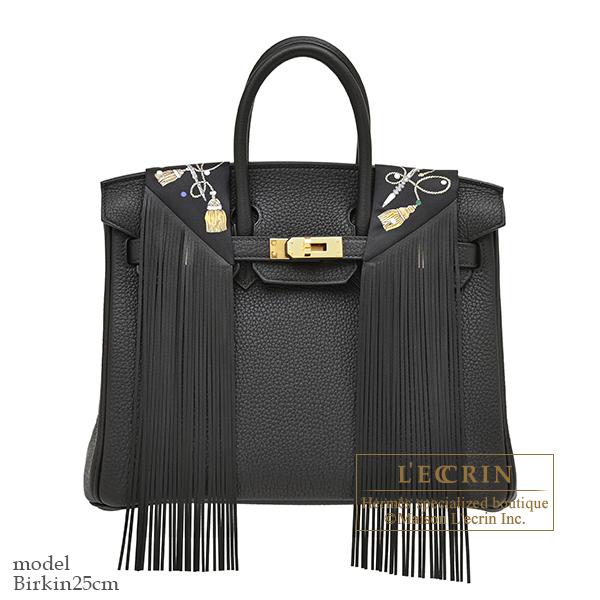 HERMES（エルメス） ツイリーフリンジ レ・クレ・ア・ポア ブラック