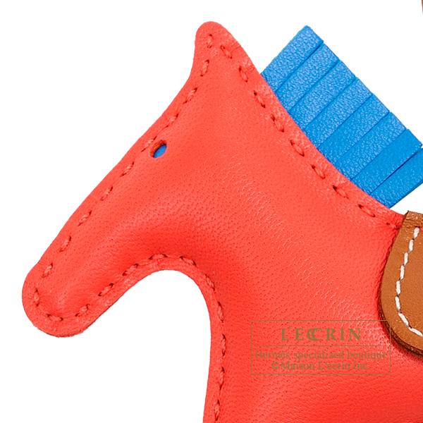 極美品エルメスロデオチャームPM　ローズテキサス/ブルーザンジバル　アニョーミロ HERMES（エルメス） ロデオチャームPM ローズテキサス/ブルー