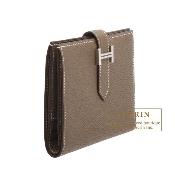 HERMES（エルメス） ベアンコンパクト エトゥープ ヴォーエプソン