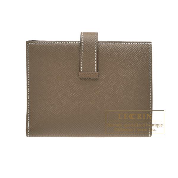 HERMES エルメス ベアンコンパクト エトゥープ ヴォーエプソン HERMES エルメス ベアンコンパクト エトゥープ ヴォーエプソン