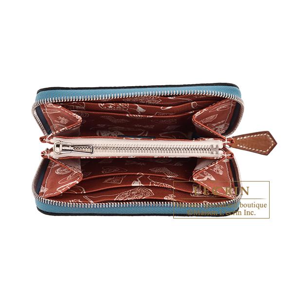 エルメス アザップ シルクイン コンパクト ニューブルージーン B刻印 箱付 HERMES（エルメス） アザップ シルクイン コンパクト ニューブルー