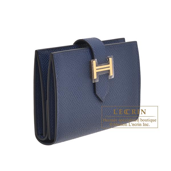 HERMES エルメス べアンスフレ ヴォーエプソン ネイビー ゴールド金具 エルメス ベアンスフレ ブルーネイビー ヴォーエプソン ゴールド金具